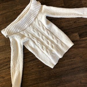 Free people cream/white off the shoulder sweater